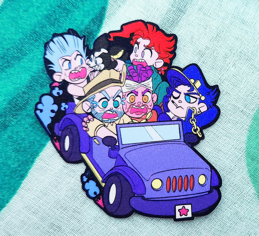 Stardust Crusaders Glitter Sticker