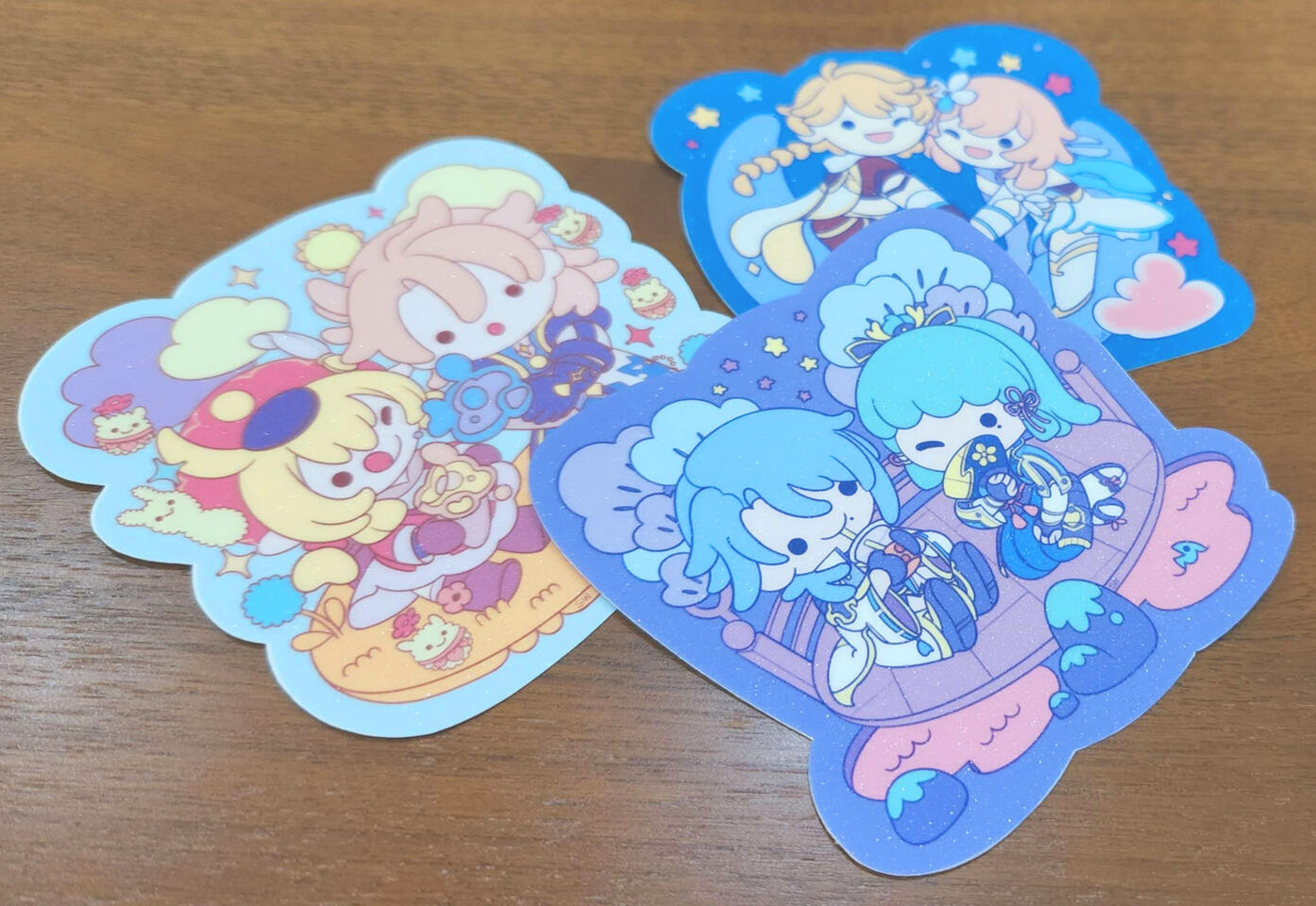 Litte Teyvat Glitter Stickers