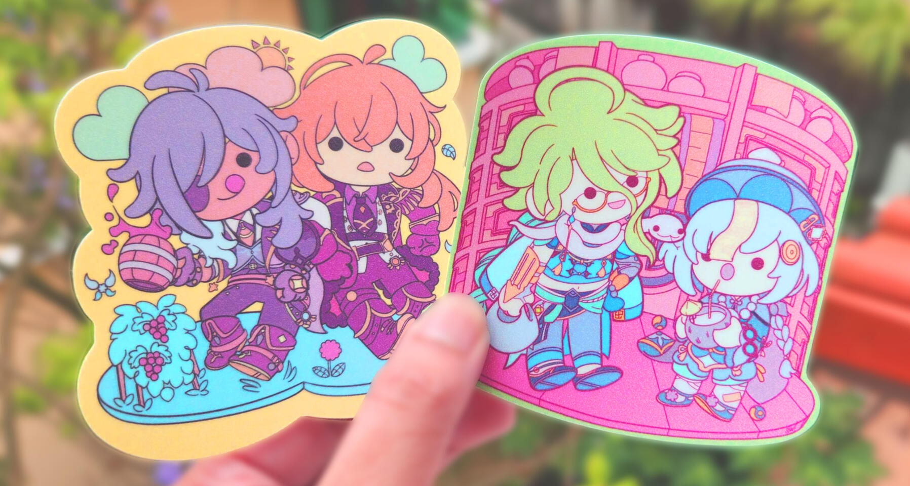 Little Teyvat Glitter Stickers 2