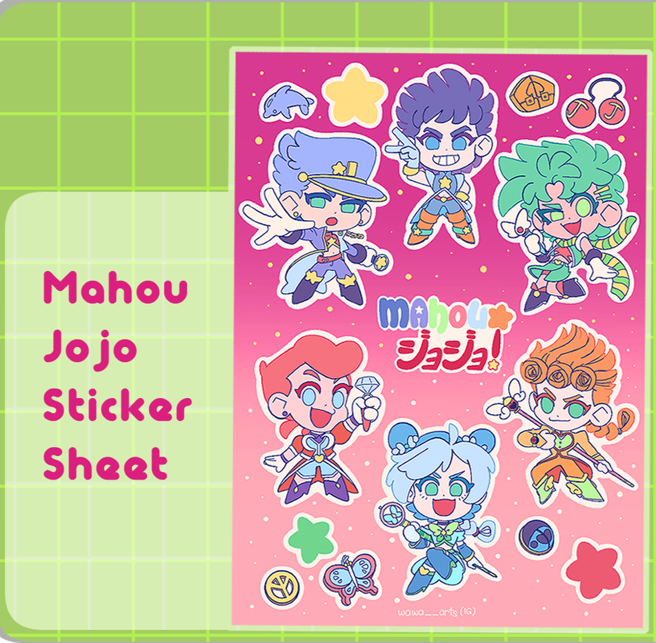 Mahou Jojo Sticker Sheet